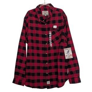 NEW Buckhorn River Buffalo Plaid Shirt Mens Size XL Stain Resistant Button Down